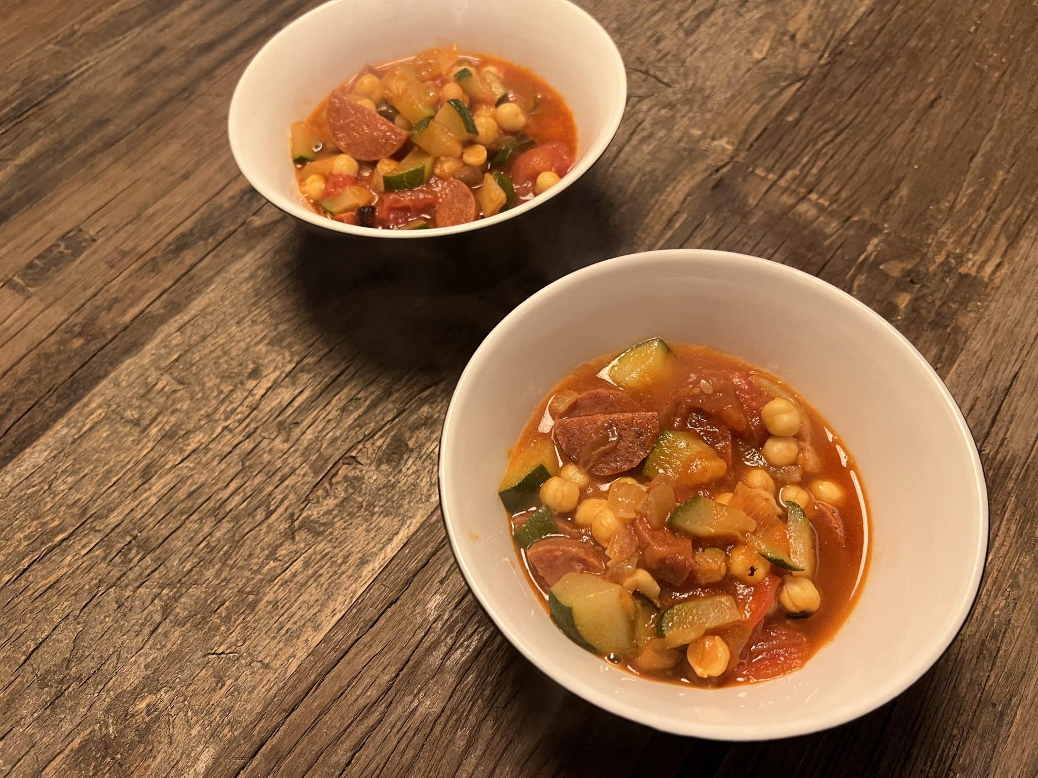Recipe: Chorizo Soup with Zucchini and Chickpeas