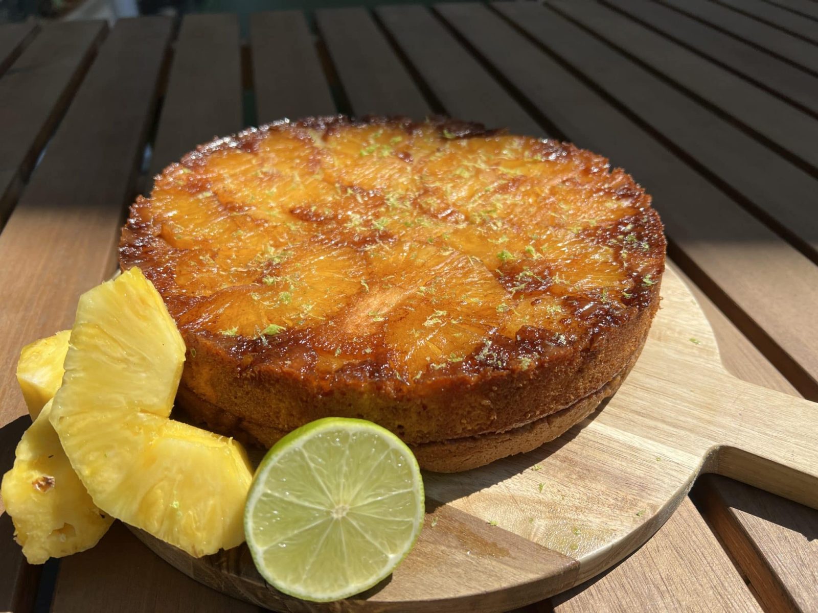 Recipe: Upside-down Pineapple Lime Coconut Pie