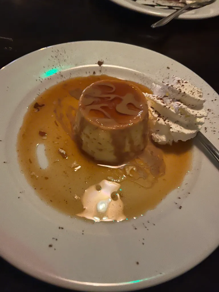 Desert at steakhouse Buenos Aires.